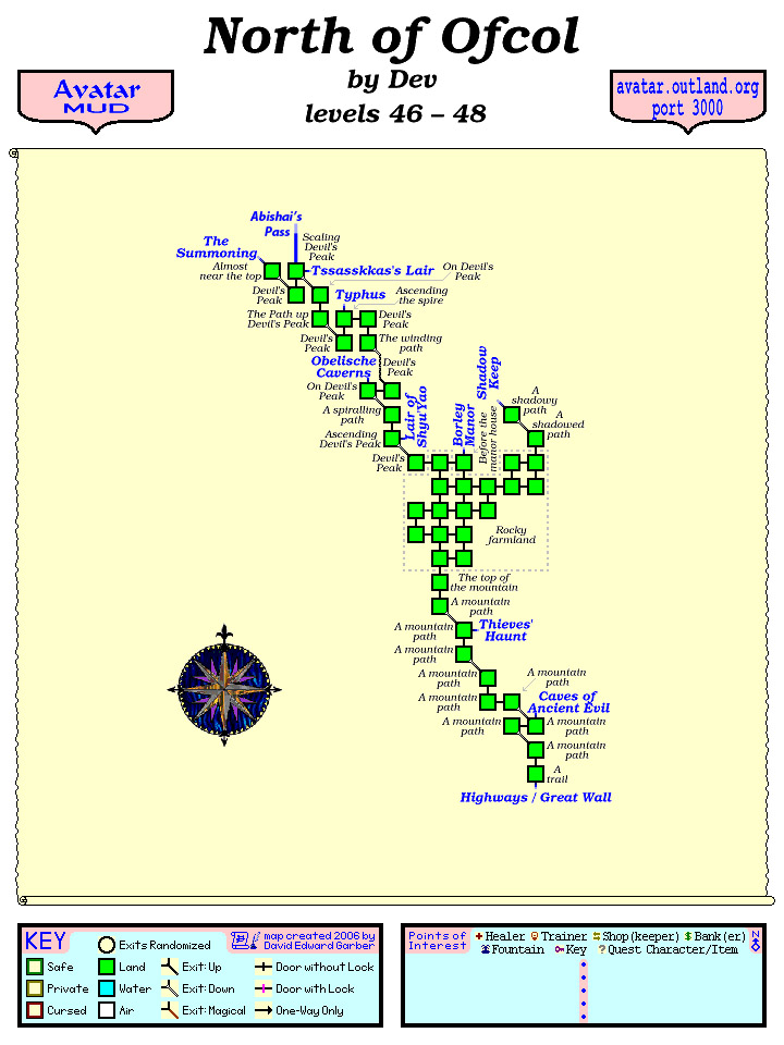 Avatar MUD Area Map - North of Ofcol.GIF