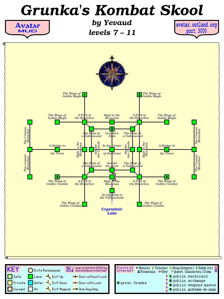 Avatar MUD Area Map - Grunka's Kombat Skool.GIF