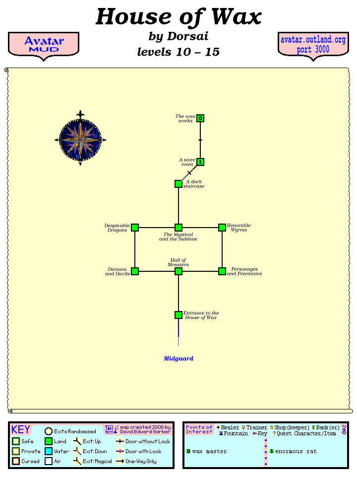 Avatar MUD Area Map - House of Wax.GIF