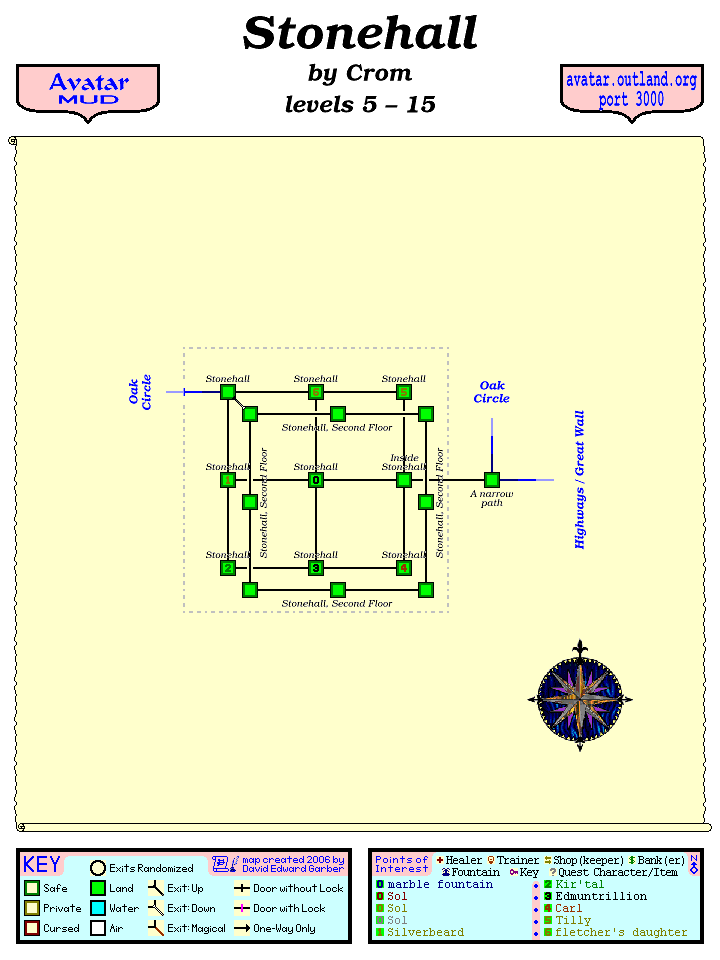 Avatar MUD Area Map - Stonehall.GIF