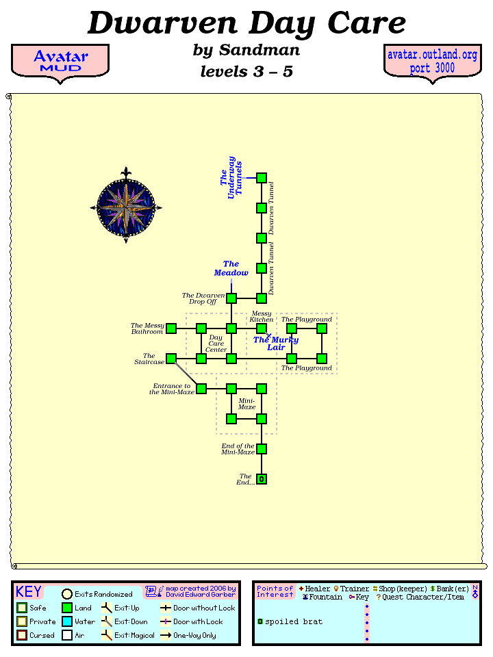 Avatar MUD Area Map - Dwarven Day Care.GIF