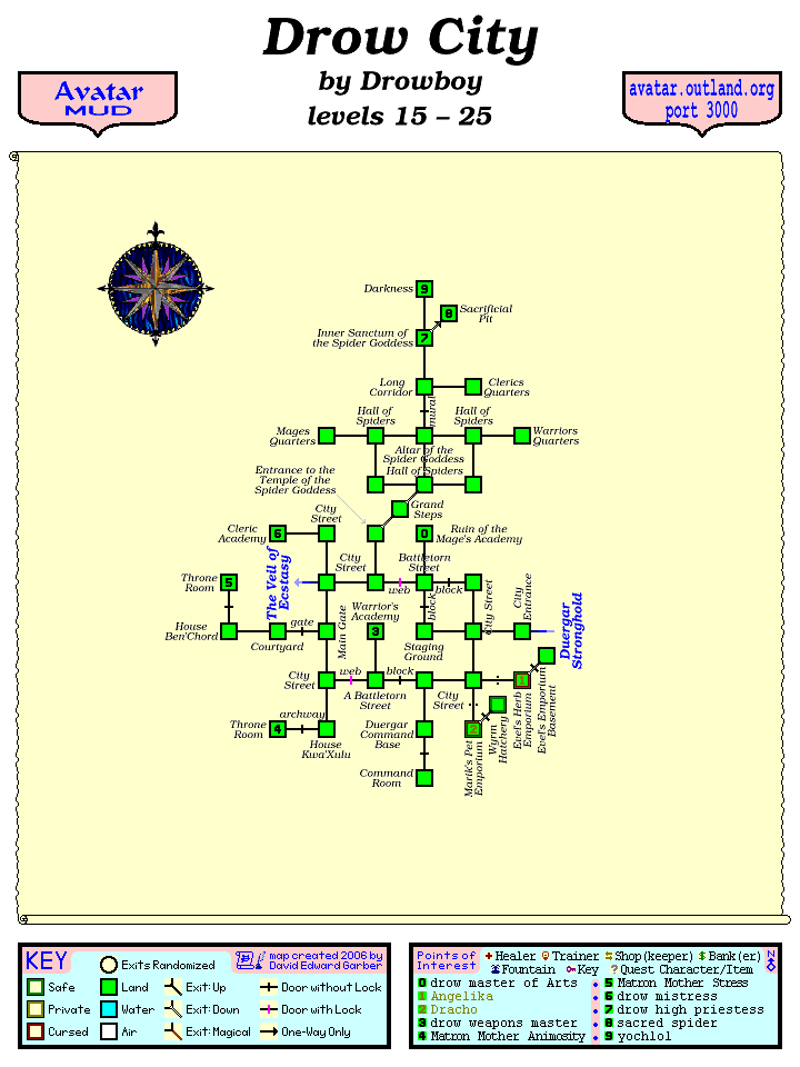 Avatar MUD Area Map - Drow City.GIF